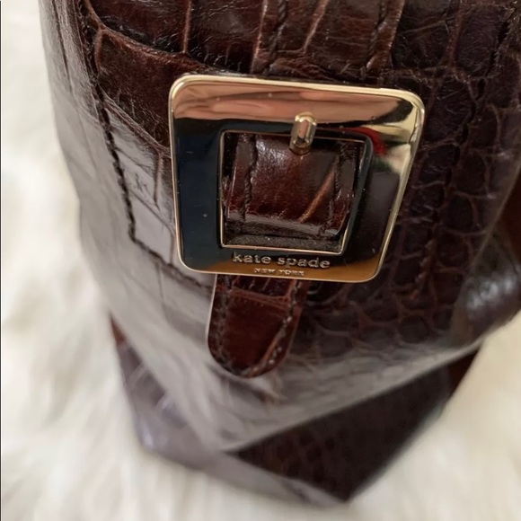 Kate Spade Malva Belmont Leather/Suede Bag Chocolate Brown - Picture 3 of 12